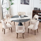 Lot de 4 chaises de salle à manger rembourrées en tissu