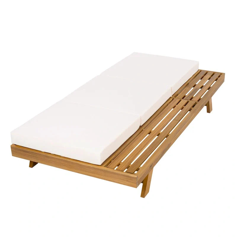 Christopher Knight Home - Ensemble de 2 chaises longues d'extérieur en bois d'acacia Michael