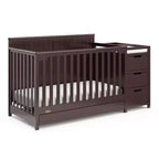 Lit de bébé et table à langer transformable 5-en-1 avec tiroir