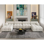 138 Canapé sectionnel modulable convertible, canapés et sofas minimalistes en velours en forme de U