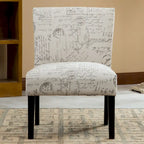 Fauteuil d'appoint 1 place à motif texte blanc