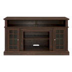 Meuble TV Espresso Classic 58,25 po avec rangement ouvert et fermé pour téléviseurs de 65 po