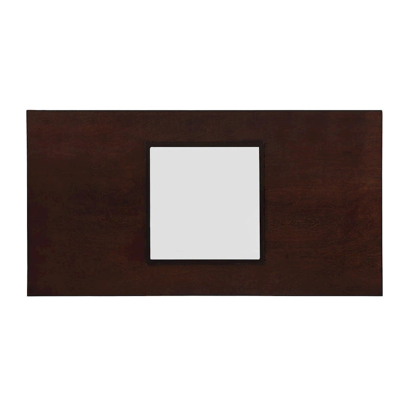 Table basse rectangulaire moderne avec étagère en verre, Noir / Espresso clair, 2 places