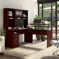 Cerisier Harvest / Chêne Espresso / Gris Cendré / Gris Bruyère / Gris Moderne / Blanc – Bureau d'angle assis-debout 60W avec huche, 1 personne