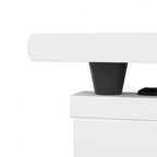 Cerisier Harvest / Chêne Espresso / Gris Cendré / Gris Bruyère / Gris Moderne / Blanc – Bureau d'angle assis-debout 60W avec huche, 1 personne