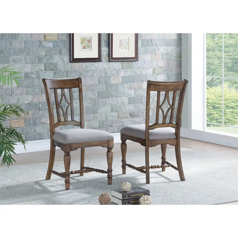 Chaise de salle à manger capitonnée grise, unité
