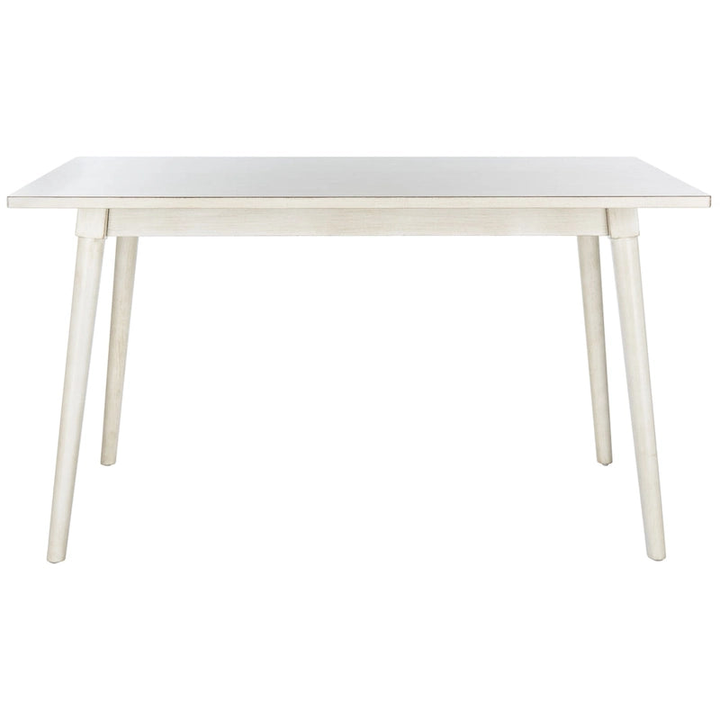 Table à manger rectangulaire antique blanche pour 4 personnes