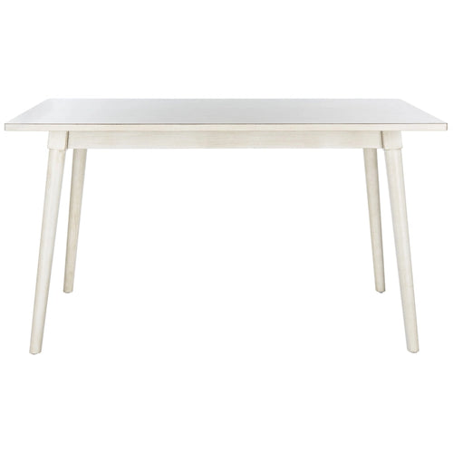 Table à manger rectangulaire antique blanche pour 4 personnes