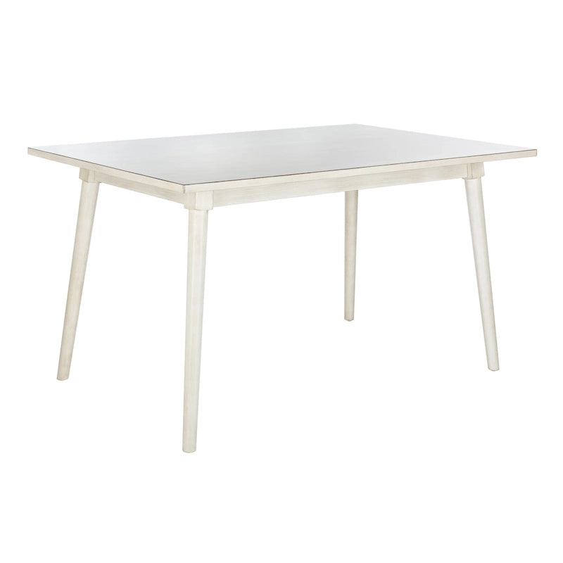 Table à manger rectangulaire antique blanche pour 4 personnes