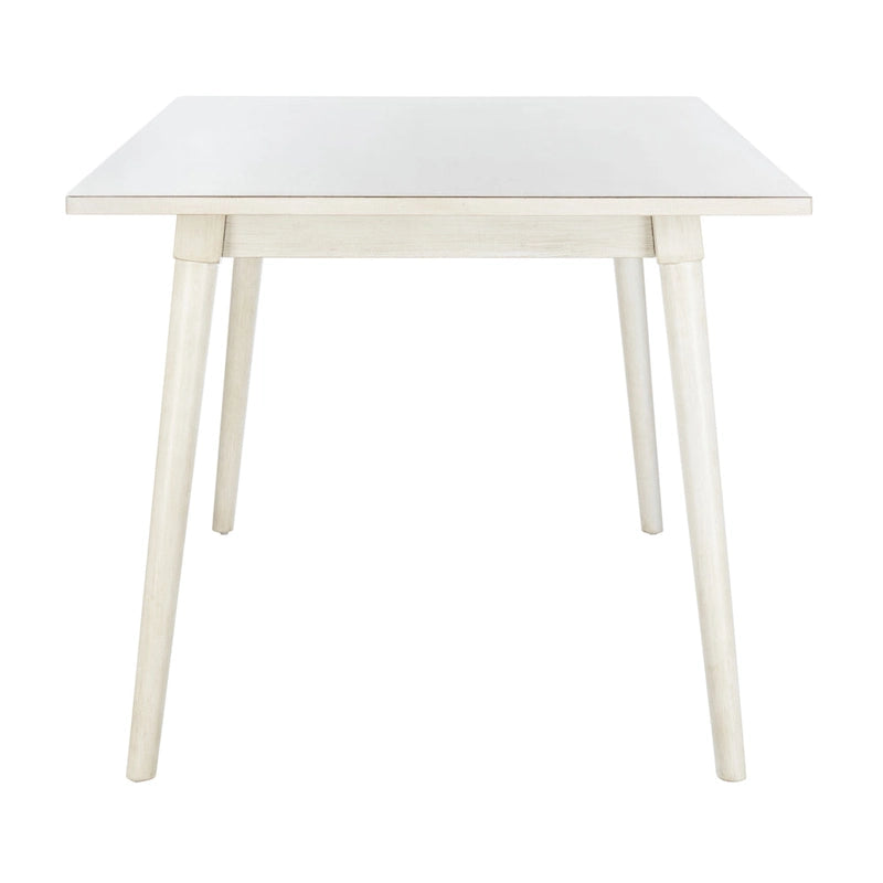 Table à manger rectangulaire antique blanche pour 4 personnes