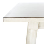 Table à manger rectangulaire antique blanche pour 4 personnes