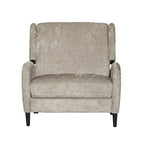 Fauteuil inclinable à dossier inclinable surdimensionné en tissu texturé beige / bleu marine / gris, une place