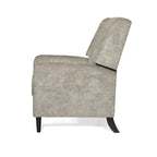 Fauteuil inclinable à dossier inclinable surdimensionné en tissu texturé beige / bleu marine / gris, une place