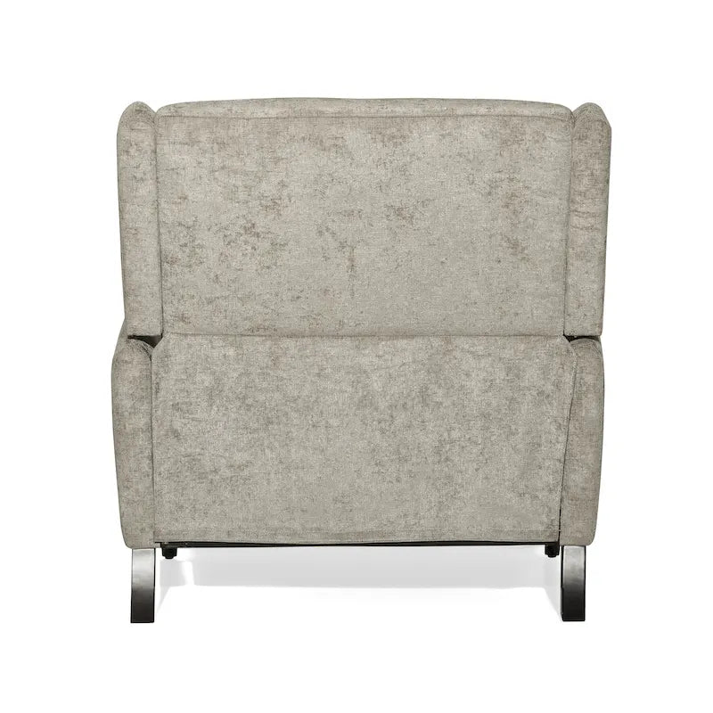 Fauteuil inclinable à dossier inclinable surdimensionné en tissu texturé beige / bleu marine / gris, une place