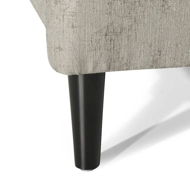 Fauteuil inclinable à dossier inclinable surdimensionné en tissu texturé beige / bleu marine / gris, une place
