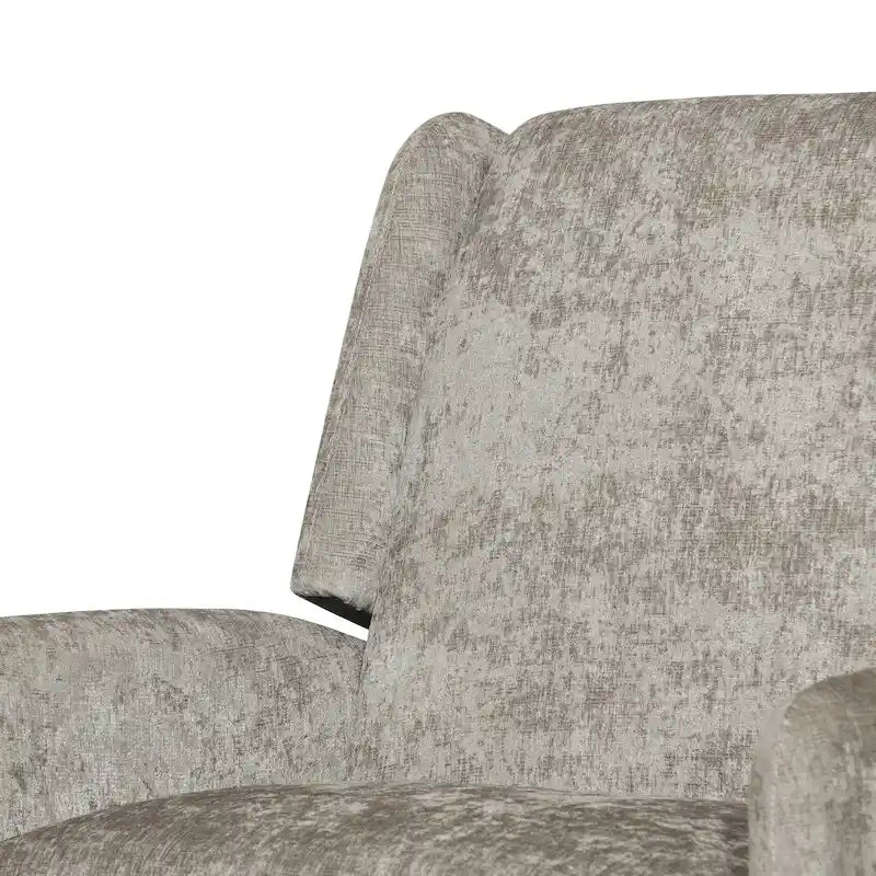 Fauteuil inclinable à dossier inclinable surdimensionné en tissu texturé beige / bleu marine / gris, une place