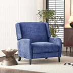 Fauteuil inclinable à dossier inclinable surdimensionné en tissu texturé beige / bleu marine / gris, une place