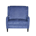 Fauteuil inclinable à dossier inclinable surdimensionné en tissu texturé beige / bleu marine / gris, une place