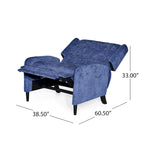 Fauteuil inclinable à dossier inclinable surdimensionné en tissu texturé beige / bleu marine / gris, une place