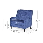 Fauteuil inclinable à dossier inclinable surdimensionné en tissu texturé beige / bleu marine / gris, une place
