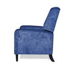 Fauteuil inclinable à dossier inclinable surdimensionné en tissu texturé beige / bleu marine / gris, une place