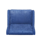 Fauteuil inclinable à dossier inclinable surdimensionné en tissu texturé beige / bleu marine / gris, une place
