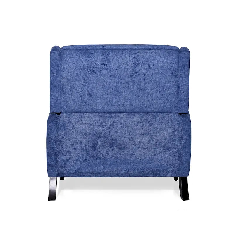 Fauteuil inclinable à dossier inclinable surdimensionné en tissu texturé beige / bleu marine / gris, une place
