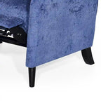 Fauteuil inclinable à dossier inclinable surdimensionné en tissu texturé beige / bleu marine / gris, une place
