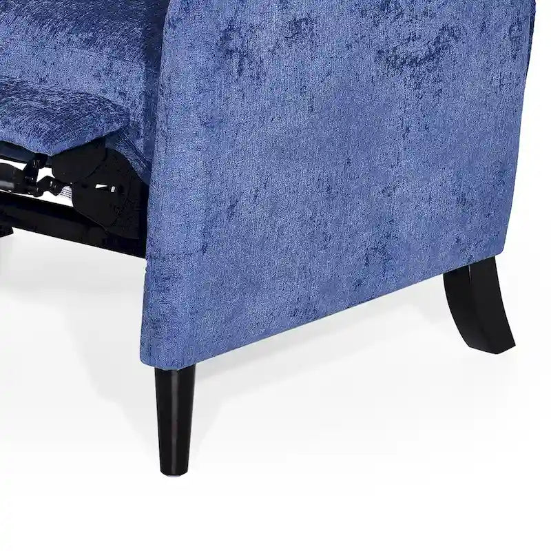 Fauteuil inclinable à dossier inclinable surdimensionné en tissu texturé beige / bleu marine / gris, une place