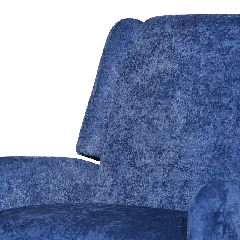 Fauteuil inclinable à dossier inclinable surdimensionné en tissu texturé beige / bleu marine / gris, une place