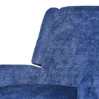 Fauteuil inclinable à dossier inclinable surdimensionné en tissu texturé beige / bleu marine / gris, une place