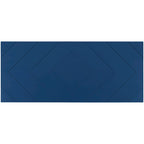 Bahut à 3 portes avec étagères réglables et poignées en métal, coloris marron / bleu marine / gris