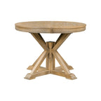 Ensemble de table à manger extensible, finition bois naturel / espresso / chêne + blanc cassé, 5 pièces, jusqu'à 6 places assises