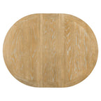 Ensemble de table à manger extensible, finition bois naturel / espresso / chêne + blanc cassé, 5 pièces, jusqu'à 6 places assises