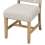 Ensemble de table à manger extensible, finition bois naturel / espresso / chêne + blanc cassé, 5 pièces, jusqu'à 6 places assises