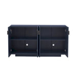 Meuble buffet avec 4 portes cannelées, buffet de rangement, meuble de rangement en bois avec étagères réglables