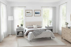 Tête de lit capitonnée en lin beige, Taille Double/Grand Lit, 1 personne