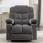 Fauteuil inclinable à bascule avec fonction chauffante et massante (bleu/marron/gris), 1 personne