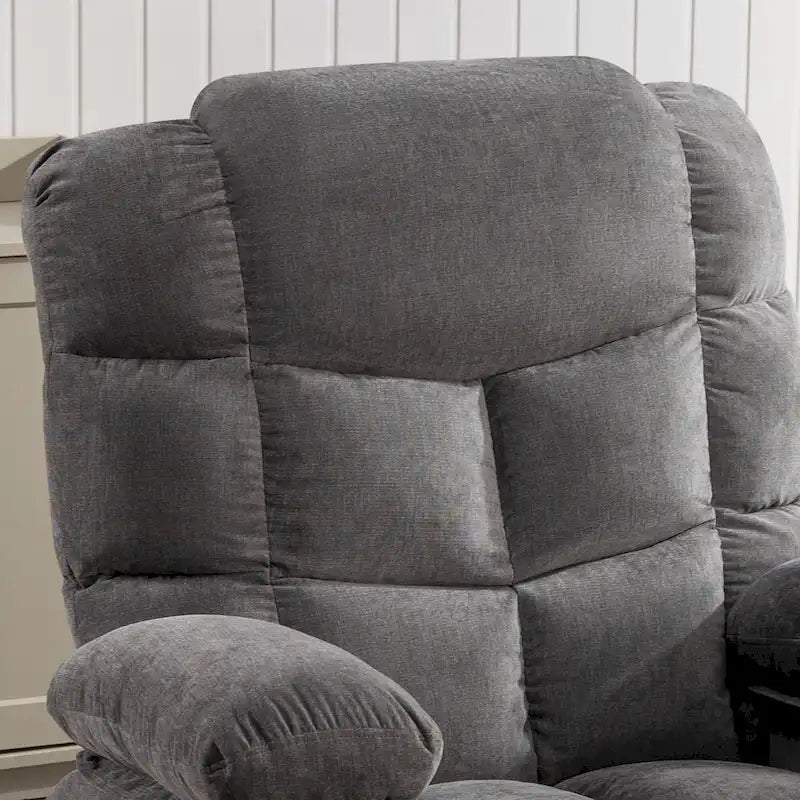 Fauteuil inclinable à bascule avec fonction chauffante et massante (bleu/marron/gris), 1 personne