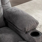 Fauteuil inclinable à bascule avec fonction chauffante et massante (bleu/marron/gris), 1 personne
