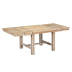 Ensemble de salle à manger extensible 6 places, noir/naturel, 6 pièces