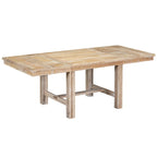 Ensemble de salle à manger extensible 6 places, noir/naturel, 6 pièces