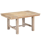 Ensemble de salle à manger extensible 6 places, noir/naturel, 6 pièces
