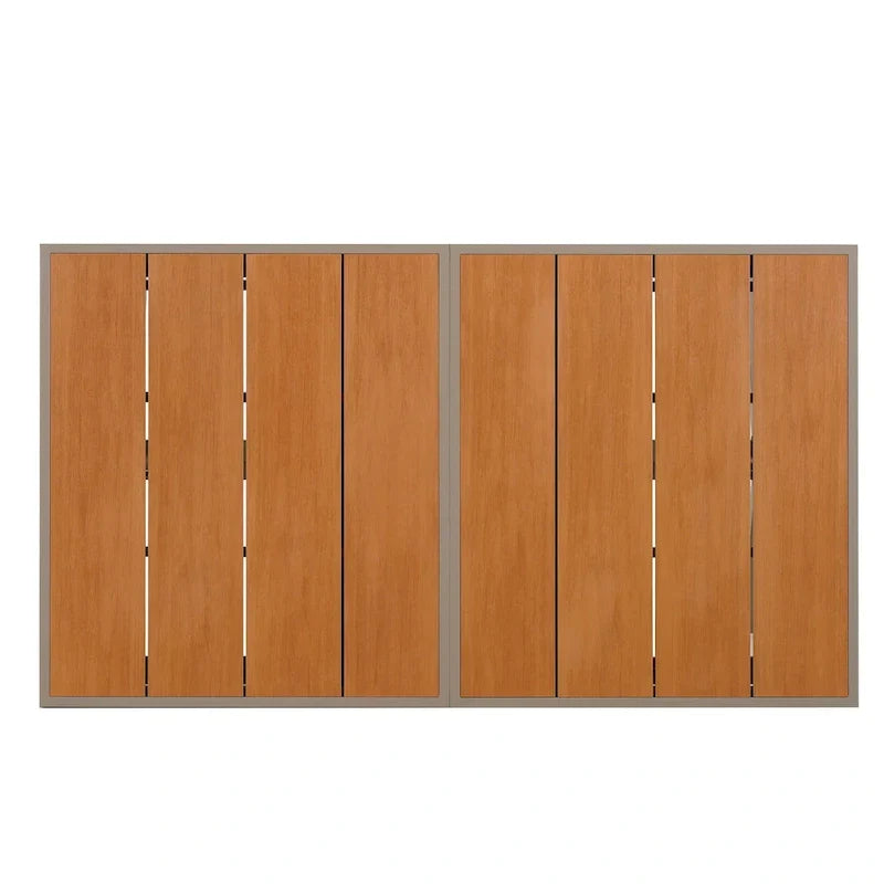 Ensemble de salle à manger extérieur extensible 7 pièces avec table extensible et 6 chaises avec accoudoirs