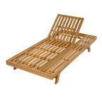 Christopher Knight Home - Ensemble de 2 chaises longues d'extérieur en bois d'acacia Michael