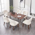 Lot de 4 chaises de salle à manger rembourrées en tissu