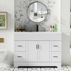 Meuble-lavabo de salle de bain Wavy Line 30/36/48 avec évier et robinet