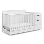 Lit de bébé et table à langer transformable 5-en-1 avec tiroir
