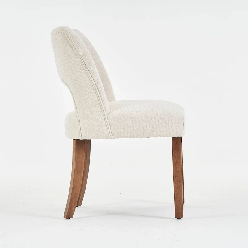 Lot de 4 chaises de salle à manger rembourrées en tissu