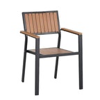 Ensemble de salle à manger extérieur extensible 7 pièces avec table extensible et 6 chaises avec accoudoirs